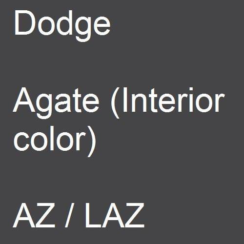 Dodge, Agate (Interior color), AZ / LAZ.